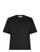 Perfect Boxy Tshirt Tops T-shirts & Tops Short-sleeved Black Weekday