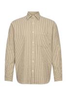 Wbyuzo Knitted Shirt Designers Shirts Casual Beige Woodbird