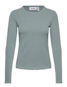 Slim Fitted Long Sleeve Tops T-shirts & Tops Long-sleeved Green Weekda...