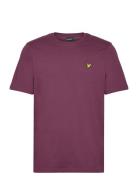 Plain T-Shirt Tops T-shirts Short-sleeved Burgundy Lyle & Scott