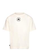 Kt-S/S Knit Top Sport T-shirts Short-sleeved Beige Converse