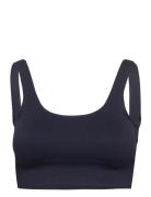 Navy Ribbed Seamless Bra Lingerie Bras & Tops Sports Bras - All Blue A...