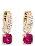 Goldplated Earrings Øredobber Smykker Pink Marmara Sterling