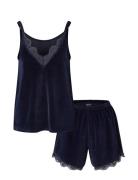 Charlotte Velour Pajama Set Pyjamas Navy Lexington Home