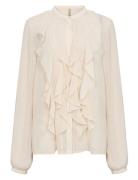 Sc-Naia Tops Blouses Long-sleeved Cream Soyaconcept