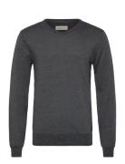 Bhbruton V-Neck Knit Noos Pullover Tops Knitwear V-necks Grey Blend