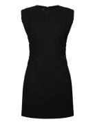 Short Dress With Draped Detail Kort Kjole Black Mango