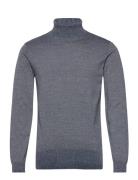 Bhbruton Roll Neck Knit Tops Knitwear Turtlenecks Grey Blend