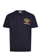 Crest Graphic Tshirt Tops T-shirts Short-sleeved Navy GANT