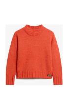 Essential Mock Neck Jumper Tops Knitwear Jumpers Orange Superdry