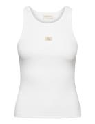 Woven Label Rib Tank Top Tops T-shirts & Tops Sleeveless White Calvin ...