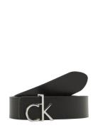 Ck Thin Belt 1.5Cm Pebble Belte Black Calvin Klein