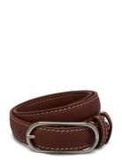 Glossy Nola Leather Belt Belte Brown Becksöndergaard