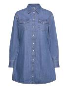 Regular Western Dress Kort Kjole Blue Tommy Jeans