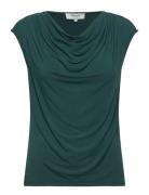 Viscose T-Shirt Tops T-shirts & Tops Sleeveless Green Rosemunde