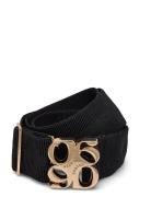 D6 Motif Logo Tape Belt Gold Belte Black Dante6