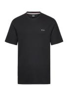 Waffle T-Shirt Tops T-shirts Short-sleeved Black BOSS