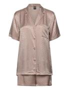 Monogram_Short Set Pyjamas Beige BOSS