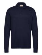 Tencel Wool Ls Polo Tops Polos Long-sleeved Navy GANT