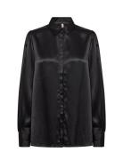 Sc-Hope Tops Shirts Long-sleeved Black Soyaconcept