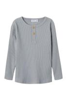 Nmmbart Ls Slim Top Tops T-shirts Long-sleeved T-shirts Grey Name It