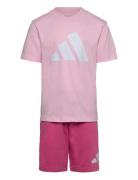 J Bl T-Set Sets Sets With Short-sleeved T-shirt Pink Adidas Sportswear