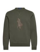 Leather-Pony Double-Knit Sweatshirt Tops Sweat-shirts & Hoodies Sweat-...