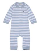 Striped Shield Pique -Piece Langermet Bodysuit Blue GANT