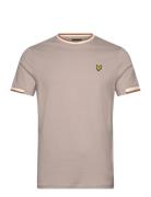 Half Tipped T-Shirt Tops T-shirts Short-sleeved Beige Lyle & Scott