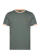 Half Tipped T-Shirt Tops T-shirts Short-sleeved Khaki Green Lyle & Sco...