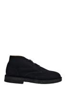 Slhricco Suede Chukka Boot Støvletter Med Snøring Black Selected Homme