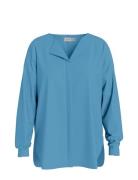 Vilucy L/S Shirt - Noos Tops Blouses Long-sleeved Blue Vila