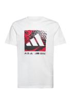 J Camo Logo Tee Tops T-shirts Short-sleeved White Adidas Sportswear