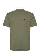 Relaxed Pocket Tee Tops T-shirts Short-sleeved Khaki Green Lee Jeans