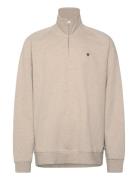 Maryon Half Zip Sweatshirt Tops Knitwear Half Zip Jumpers Beige Morris