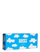 4-Pack Cloudy Socks Gift Set Underwear Socks Regular Socks Blue Happy ...