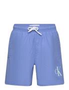 Medium Drawstring Badeshorts Blue Calvin Klein