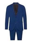 Plain Mens Suit - Normal Length Dress Blue Lindbergh