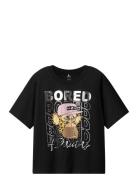 Nlfabrina Boredofd Ss L Short Top Sky Tops T-shirts Short-sleeved Blac...