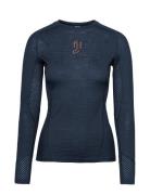 Lithe Tech-Wool Long Sleeve Sport T-shirts & Tops Long-sleeved Navy Jo...