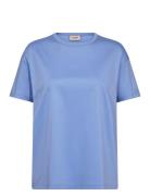 Mmaina O-Ss Tee Tops T-shirts & Tops Short-sleeved Blue MOS MOSH