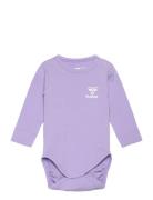 Hmlmino Body L/S Langermet Bodysuit Purple Hummel