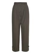 Butt D-Hem Wide-Leg Trousers Bottoms Trousers Suitpants Brown Mango