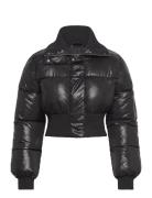 Cropped Padded Puffer Jacket Fôret Jakke Black Monki