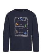 T-Shirt Ls Tops T-shirts Long-sleeved T-shirts Navy Minymo