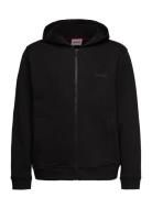 Hooded Cardigan Tops Sweat-shirts & Hoodies Hoodies Black Hugo Kids