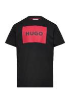 Short Sleeves Tee-Shirt Tops T-shirts Short-sleeved Black Hugo Kids