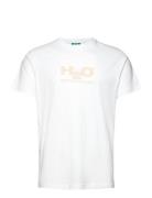 Logo Tee Tops T-shirts Short-sleeved White H2O