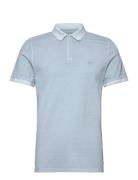 Garment Dye Polo Tops Polos Short-sleeved Grey Lee Jeans