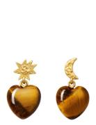 Courage Earrings Øredobber Smykker Gold Maanesten